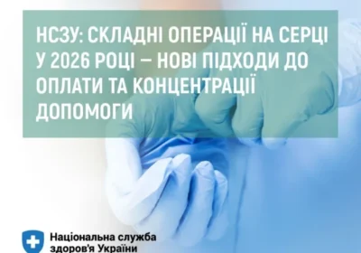 НСЗУ: складні операції на серці у 2026 році — нові підходи до оплати та концентрації допомоги